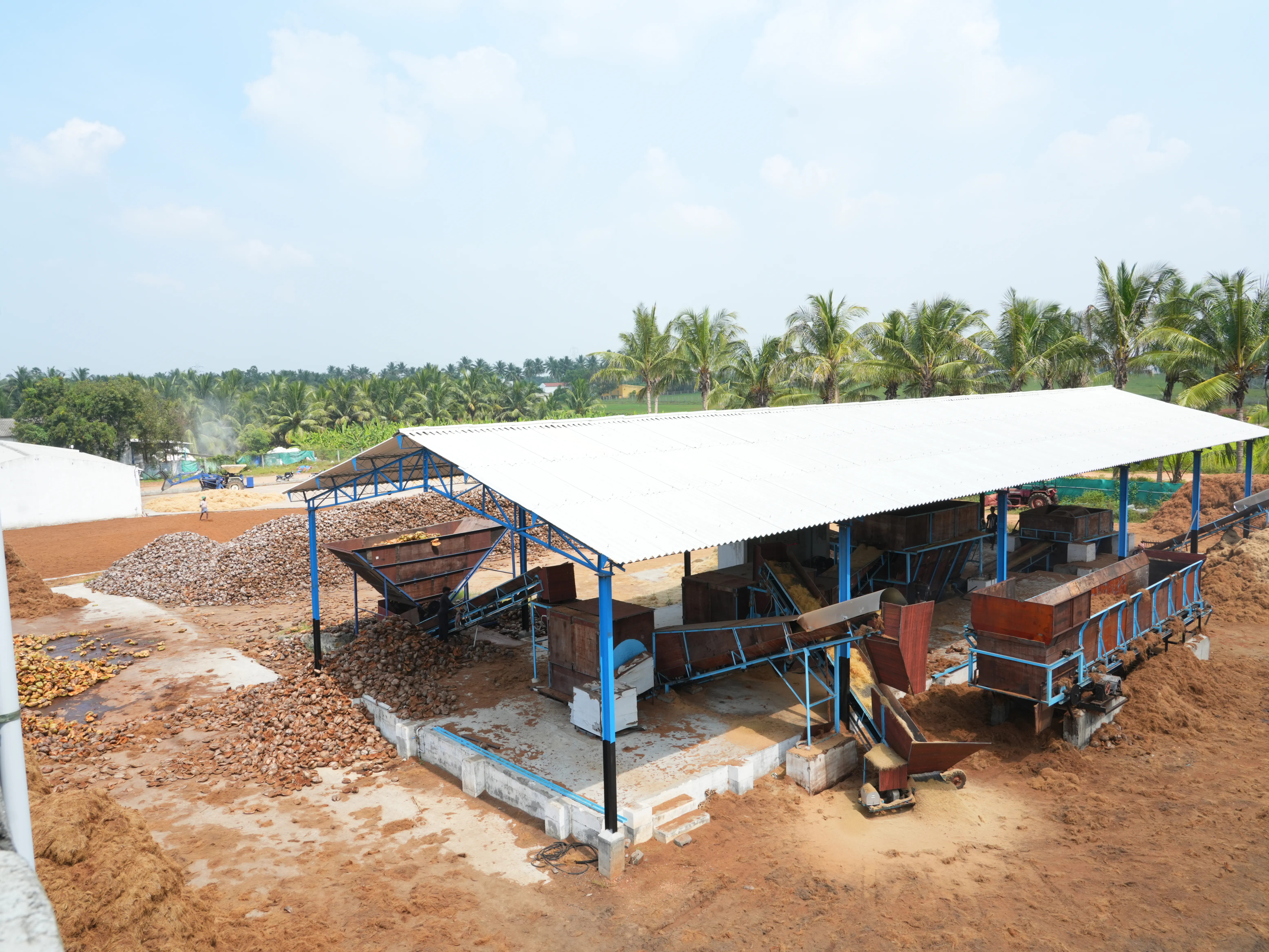 GI Coir Substrates coir extraction and processing facility in Erode